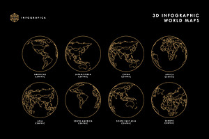 Infografica 3D Infographic World Map