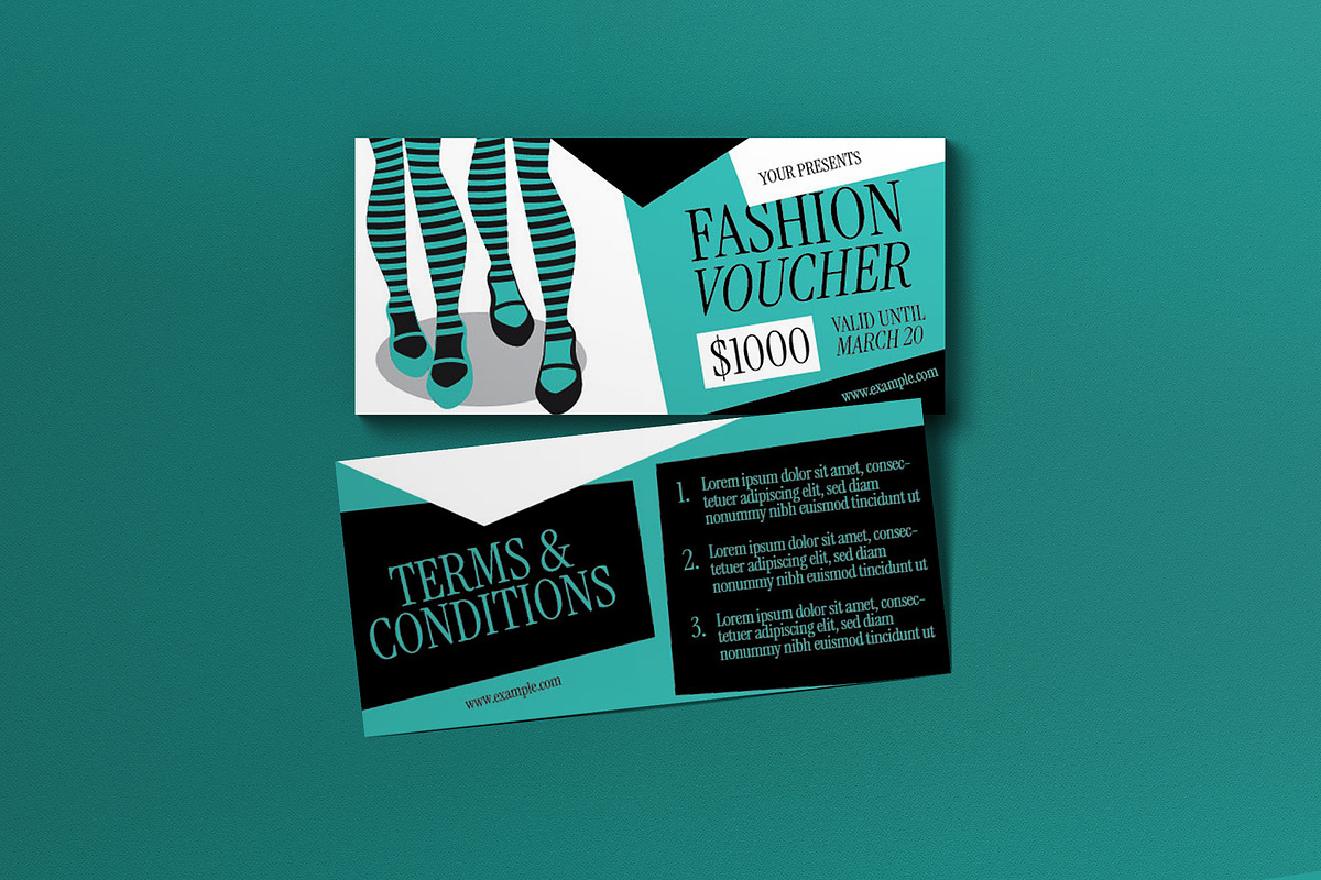 Blue Flat Fashion Sale Voucher, a Card Template by graphicook (Photo 1 of 3)