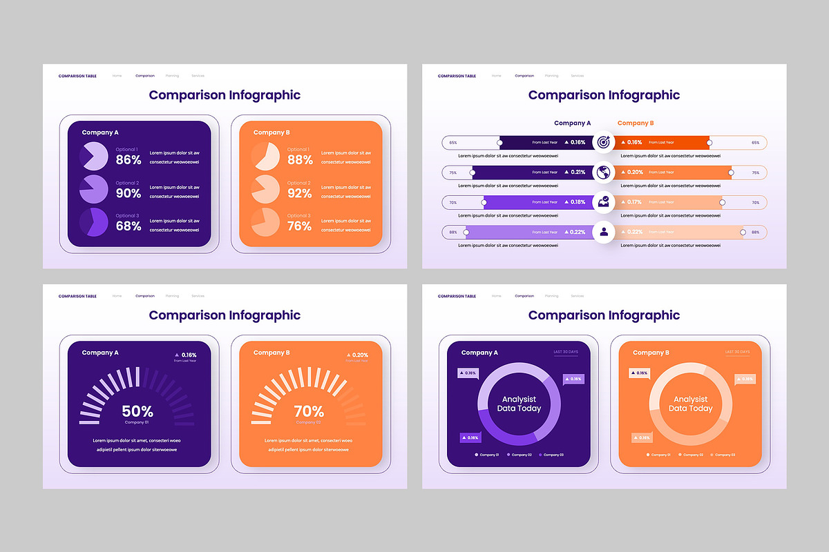 COMPARISON Infographic Keynote, a Presentation Template by rgbryand (Photo 4 of 7)