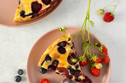 Strawberry blueberry pie, a Food & Drink Photo by Pandateam