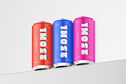 Soda Can Set Mockup, a Cups & Container Mockup by DSNA Mockup (Thumbnail 3 of 5)