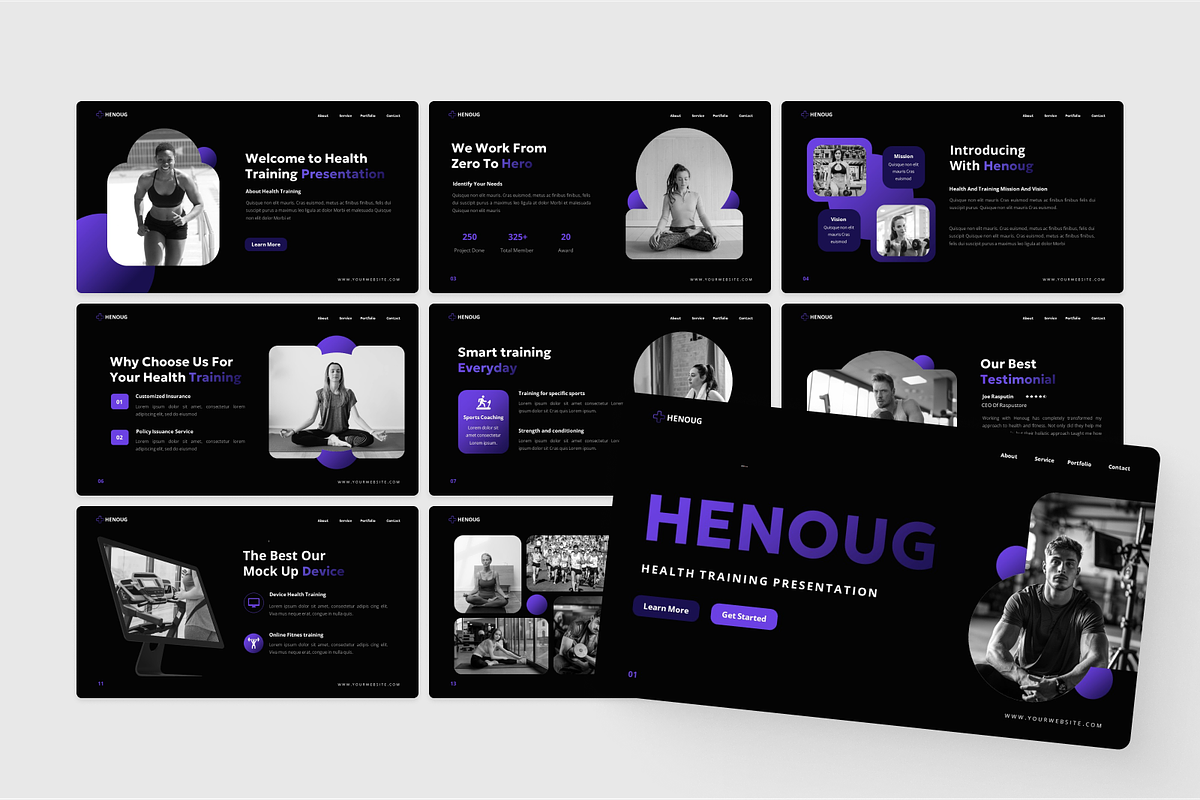 Henoug - Health Training Powerpoint, a Presentation Template by SquidPixey (Photo 4 of 6)