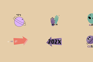 Cosmic Sticker Titles | Premiere Pro, a Branding & Logo Template by FlashFXbox
