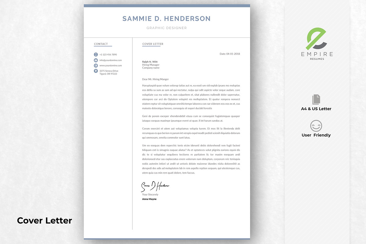 Professional Resume Template, a Resume Template by Advaita Printables (Photo 3 of 6)