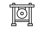 Gong Line Icon, an Icon by Pexelpy (Thumbnail 2 of 2)