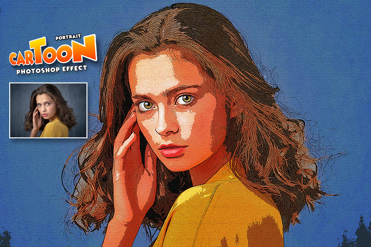 Portrait Cartoon Effect FX, an Action Add-On by U_Design (Photo 7 of 8)