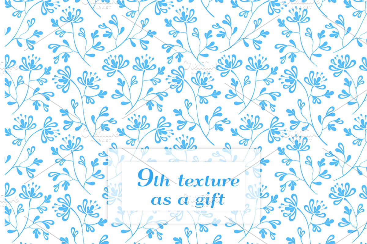 SET / 8 / Seamless flower Patterns, a Pattern Graphic by Nadin_Lebedeva (Photo 5 of 5)