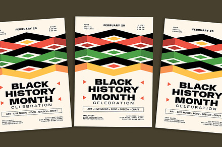 Black History Month Flyer, a Flyer Template by Gumico Studio.