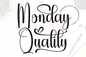 Monday Quality Script Font