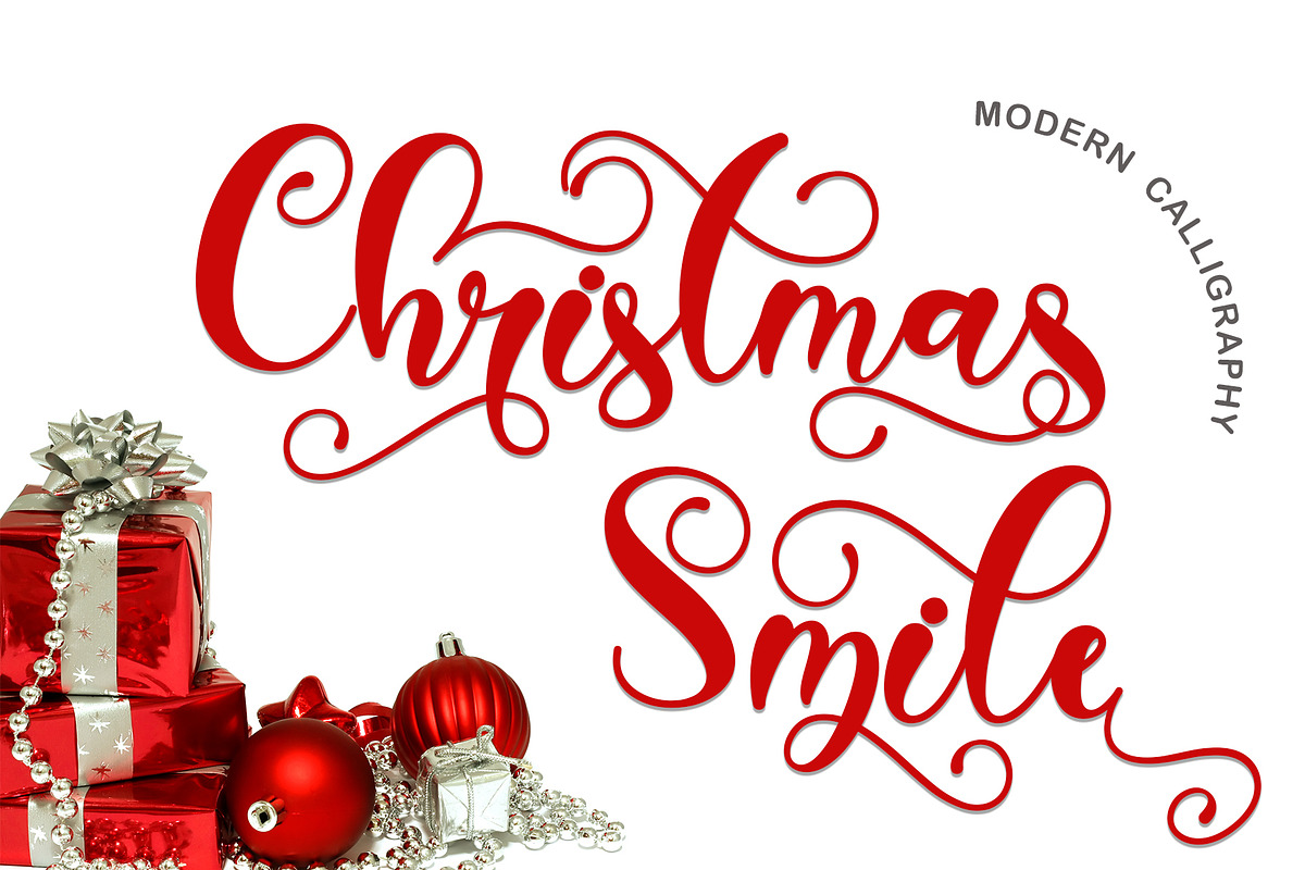 Christmas Smile, a Script Font by Yoga Letter (Photo 1 of 8)