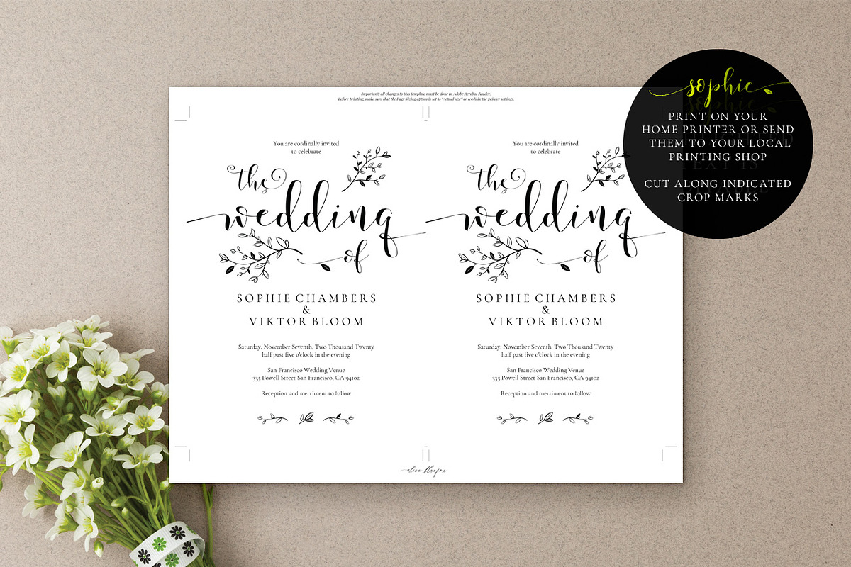 Wedding Invitation Template, Sophie, an Invitation Template by Alice Bluefox (Photo 8 of 9)