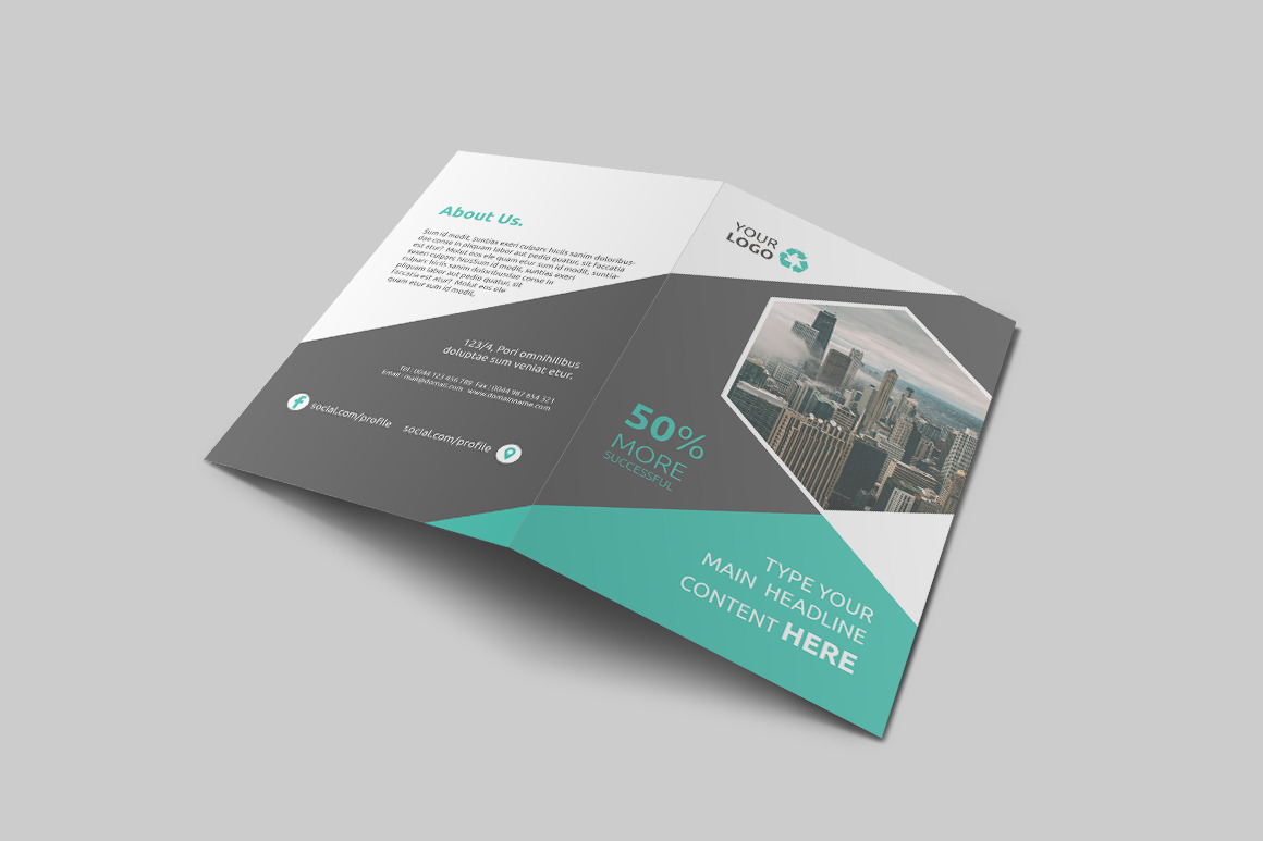 Business Bi Fold Brochure, a Brochure Template by Creatricks