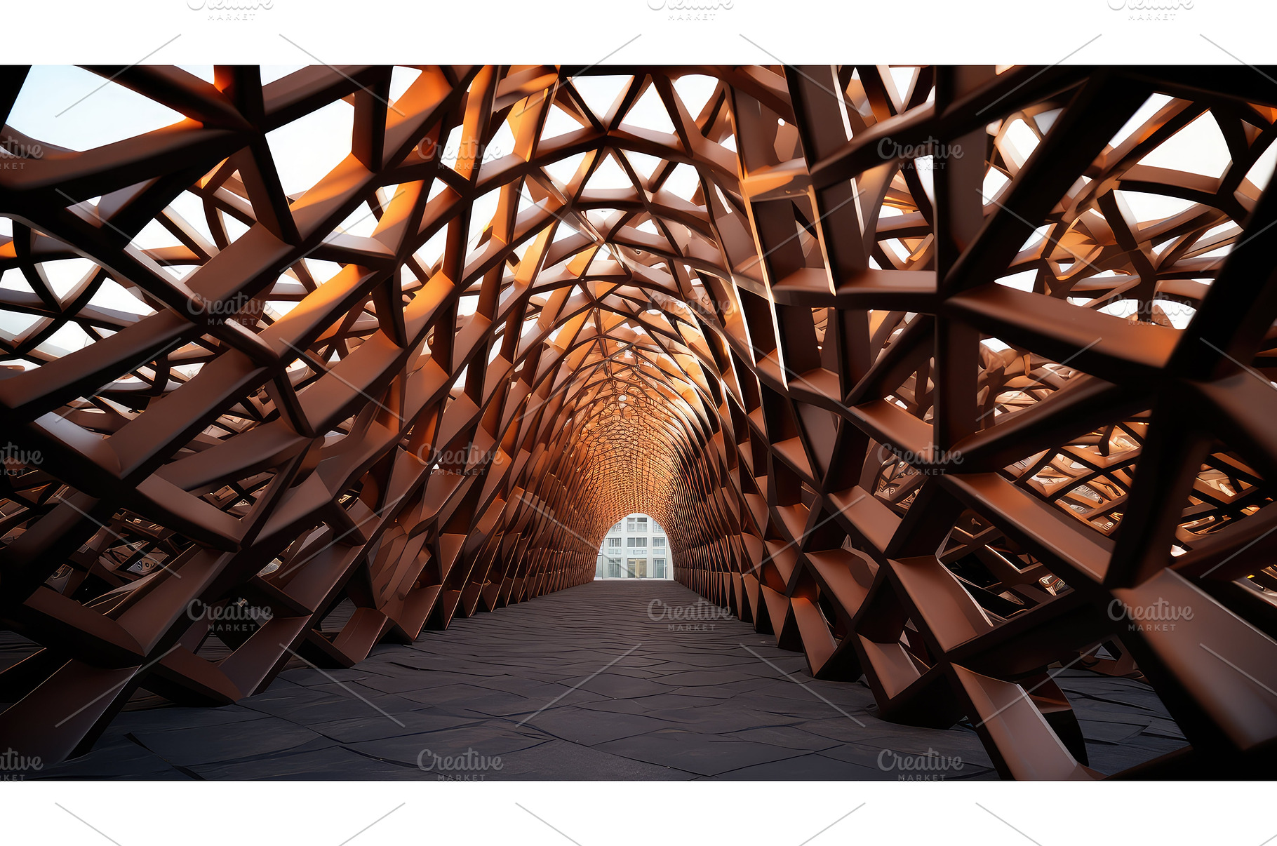 geometric brown steel ai generated, a Background Photo by pikepicture