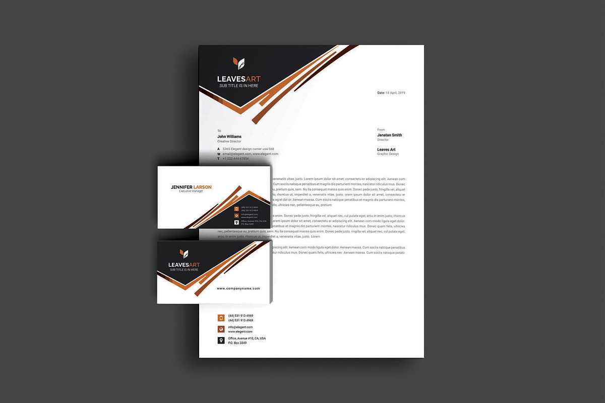 Letterhead & Business Card, a Stationery Template by Pxl_graphic (Photo 3 of 5)
