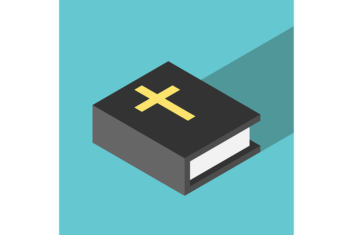 Simple isometric Holy Bible, an Object Illustration by inimalGraphic