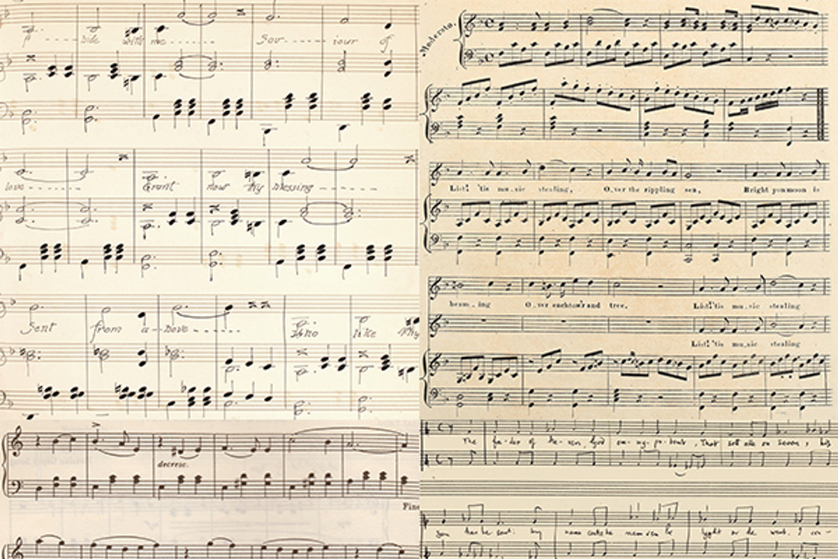 Antique Music Sheets - Set 01, a Texture Graphic by Gwenhw (Photo 2 of 2)