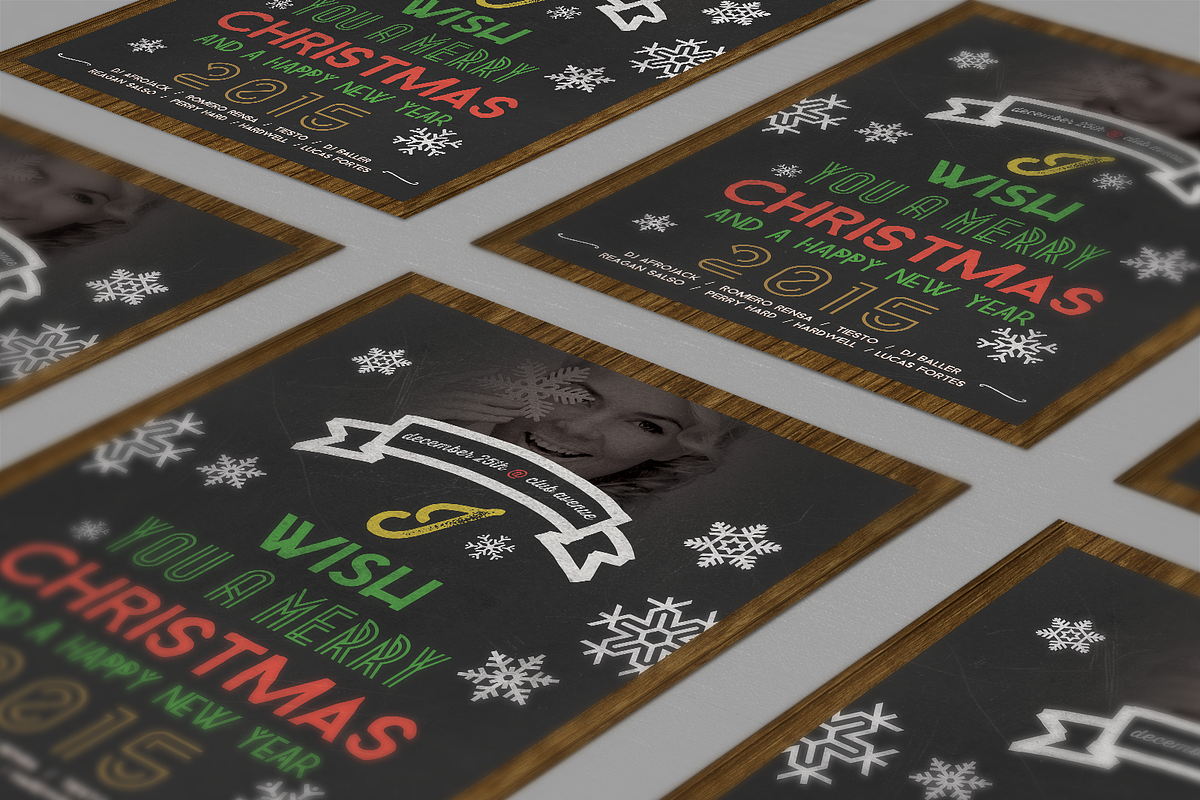Christmas Flyer Chalkboard Style, a Flyer Template by SPACECAKE (Photo 1 of 4)