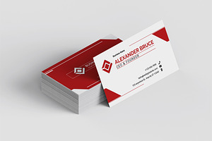 Modern Minimalist Red Business Card, a Business Card Template by Artnivora.Std