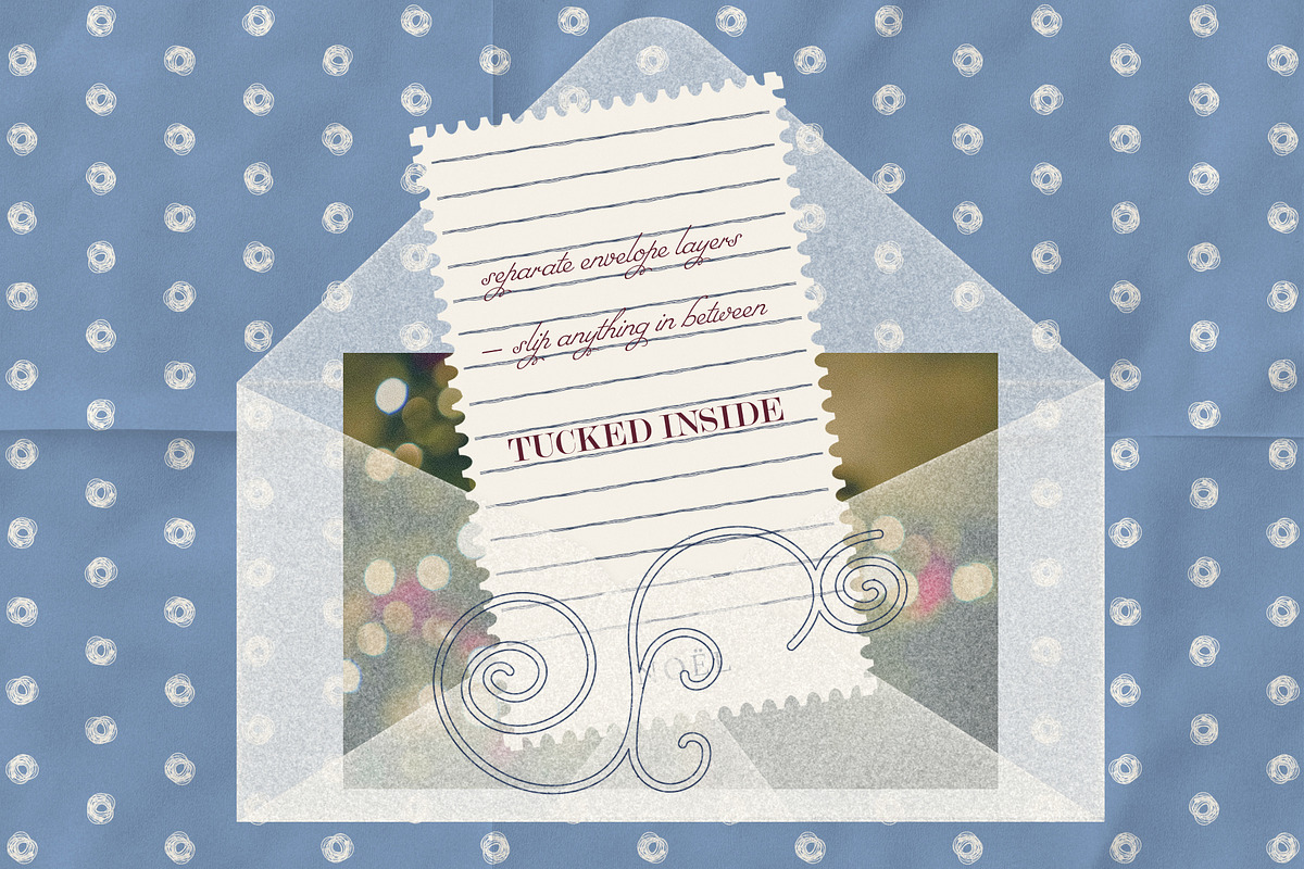Noël Post Vellum & Envelope Kit, an Object Graphic by Anzhelika (Photo 3 of 11)