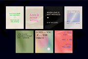 Love Quotes Aesthetic Instagram, a Social Media Template by Nurrehmet Studio (Thumbnail 3 of 8)