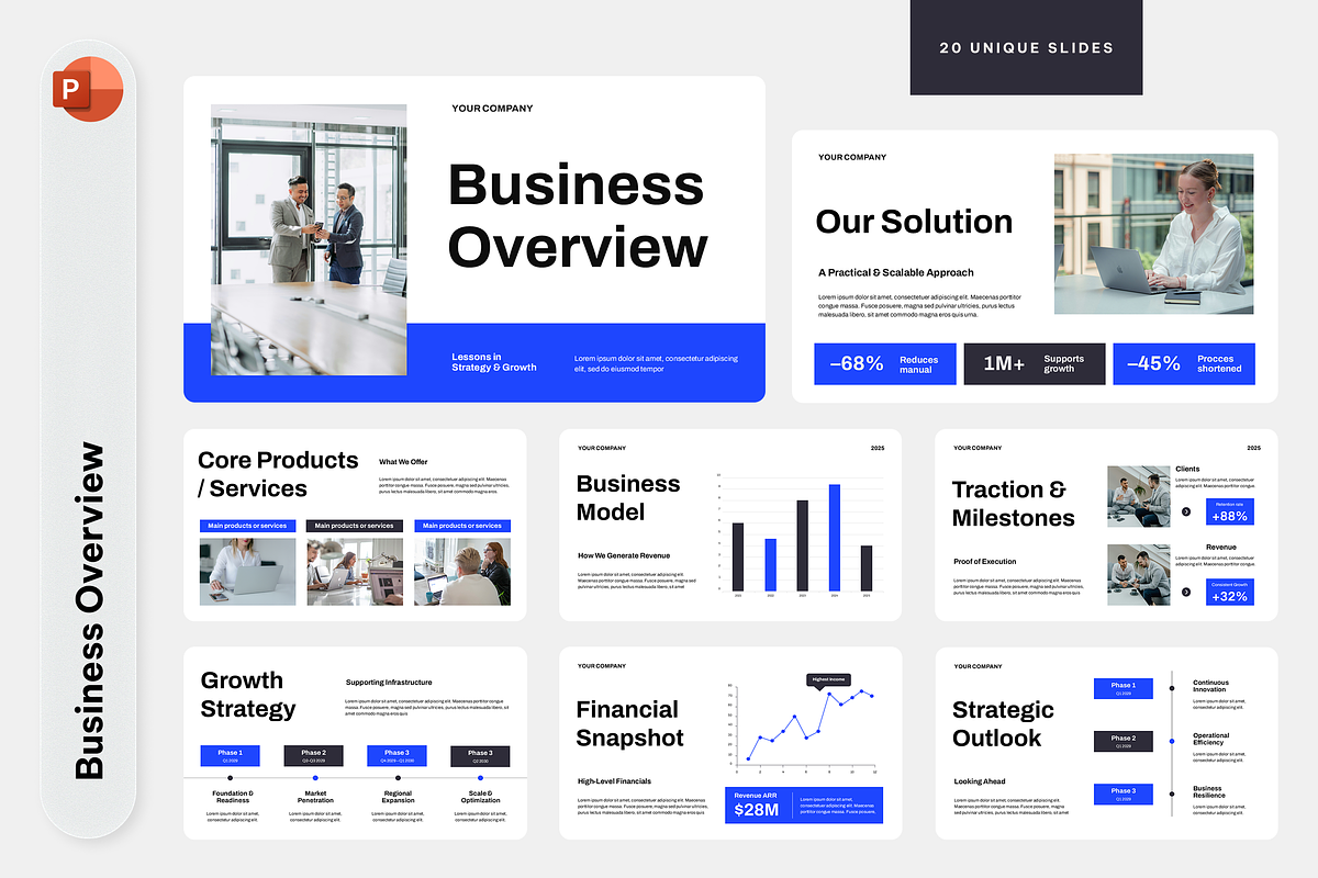 Business Overview Powerpoint, a Presentation Template by Sixtemp (Photo 1 of 3)