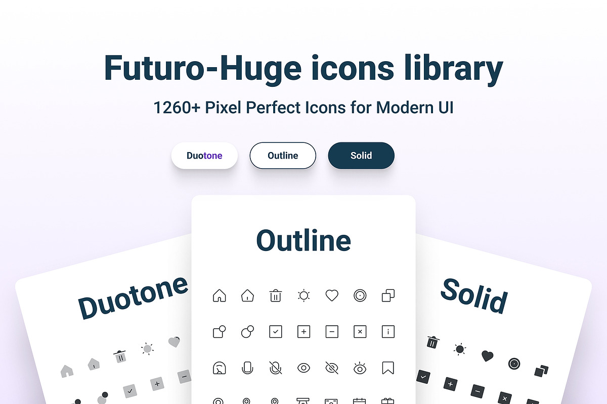 Futuro – Huge Icon Library for UI, an Icon by Creative Graphics (Photo 1 of 7)