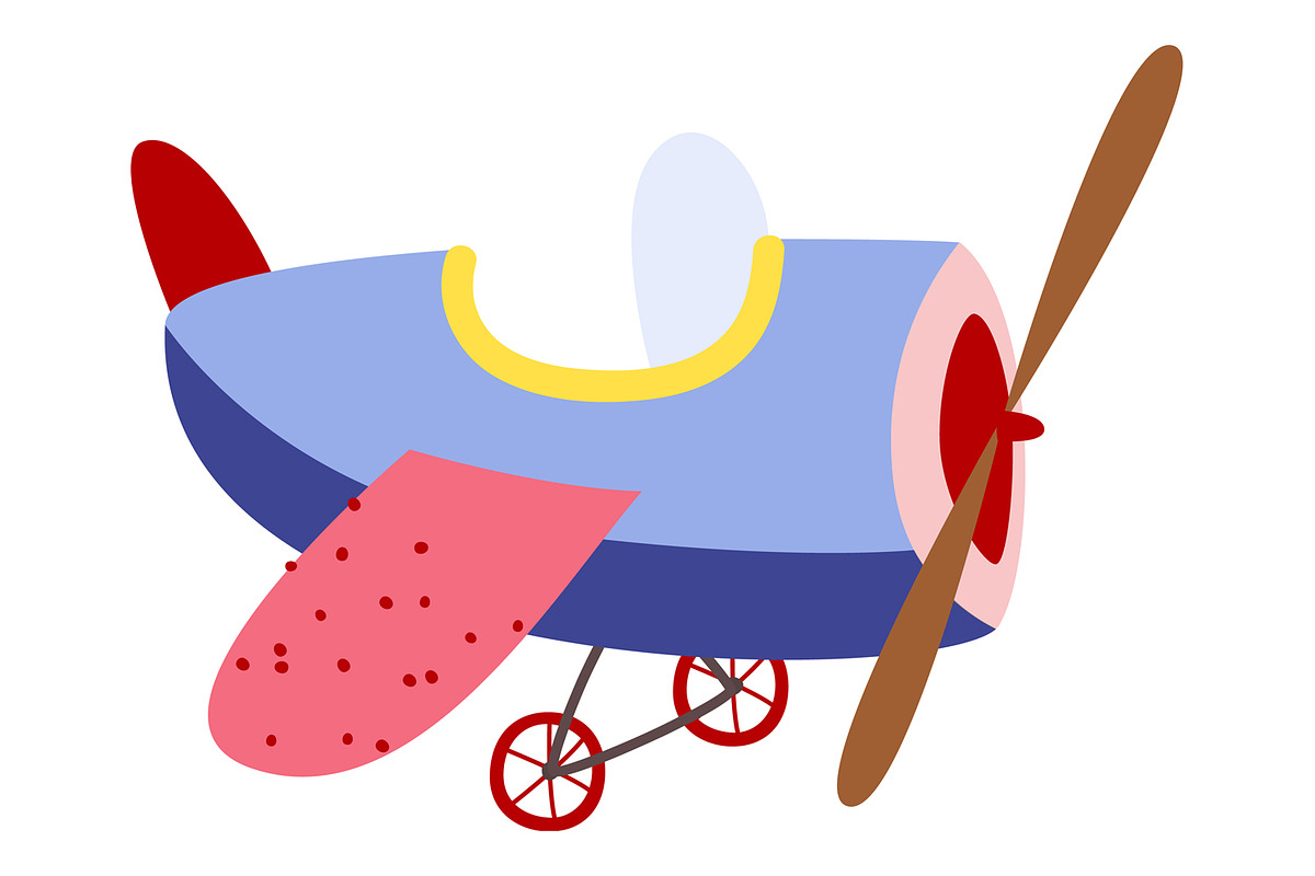 12 Hand-Drawn Cute Airplanes Clipart, a Transportation Illustration by the_myro (Photo 9 of 13)