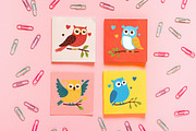 8 Cute Colorful Owl Bird in Love, an Animal Illustration by jongcreative (Thumbnail 3 of 6)