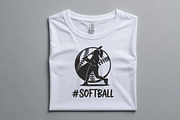 Silhouette Softball Girl Machine, a Decorative Illustration by Purpose Ekbal (Thumbnail 2 of 3)