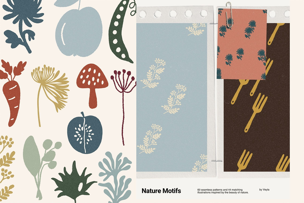 Nature Motifs: 60 Seamless Patterns, a Pattern Graphic by Veyla (Photo 13 of 21)