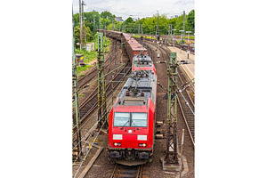 Freight train in Hamburg Hauptbahnhof station - Germany, a Transportation Photo by Leonid Andronov