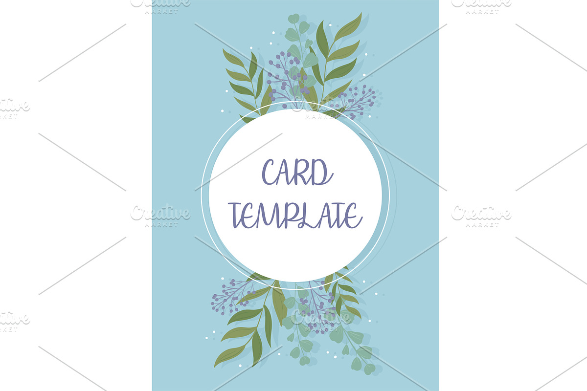 flowers card template, an Object Illustration by studiogstock