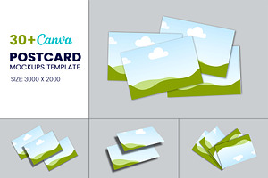 Canva Fram Postcard Mockup Templae