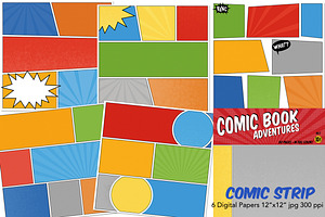 Comic Strip Digital Papers