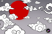 Japanese Clouds - Procreate Brushes, a Brush Add-On by Annex1 (Thumbnail 2 of 2)