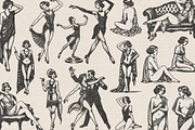 Art Deco Women Illustrations, an Illustration by Chad Alan Steinborn (Thumbnail 1 of 4)