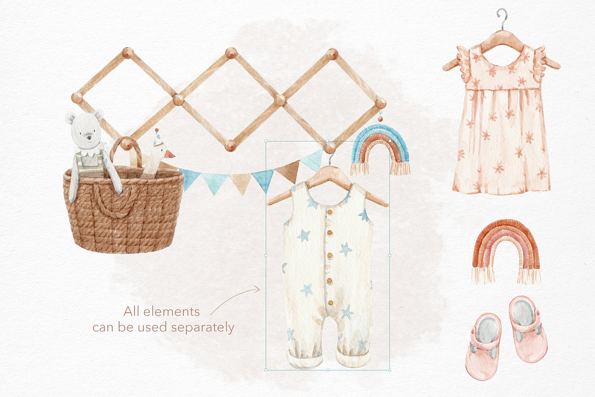 Baby Shower set Boy&Girl, a Graphic by Lembrik's Artworks (Photo 2 of 3)