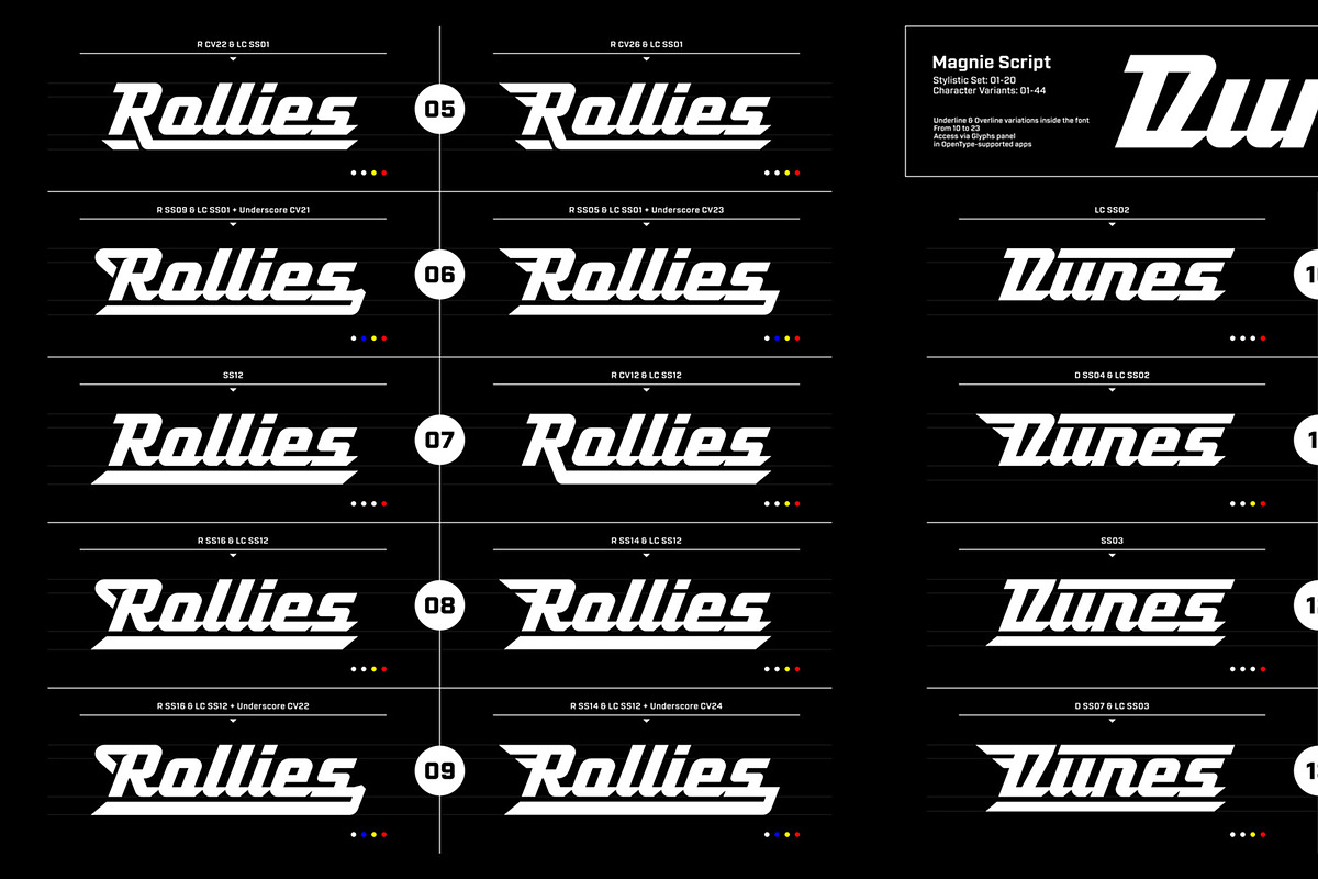Magnie – Indie Rock Display Font, a Script Font by Spencer & Sons Co. (Photo 3 of 17)