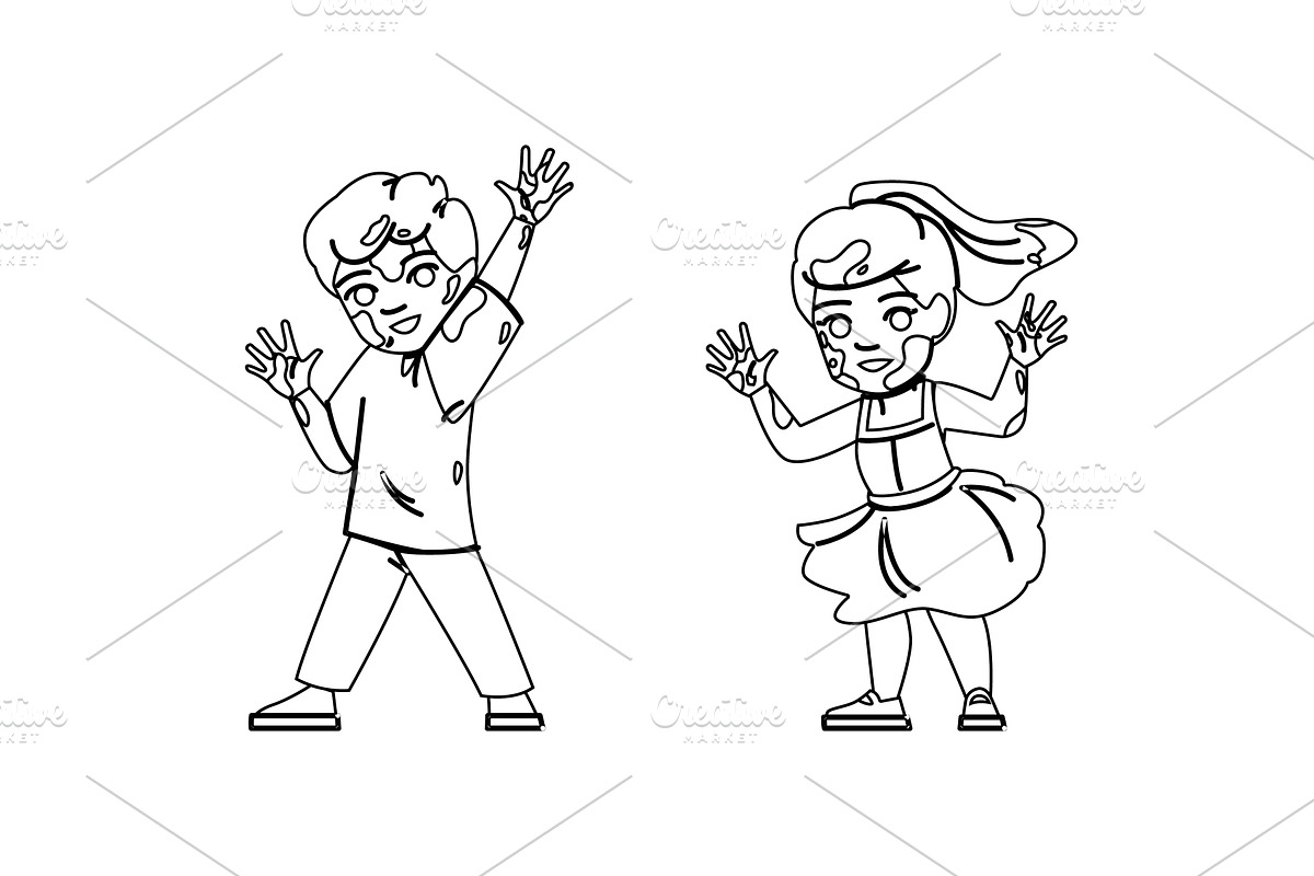 happy creative craft kids vector, a Person Illustration by pikepicture