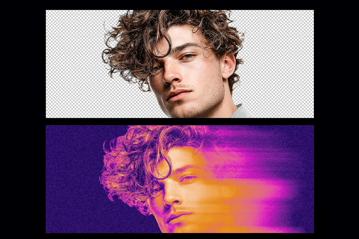 Smudged Gradient Effect Mockup, a Gradient Add-On by studiogstock (Photo 2 of 3)