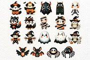 Cute Watercolor Orange Halloween PNG, a Seasonal Illustration by Nicolle's Colorful Art (Thumbnail 5 of 6)