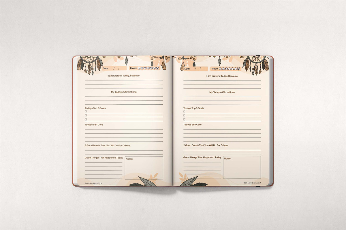 Self-Love and Gratitude Journal, a Stationery Template by Graphic Template (Photo 4 of 5)