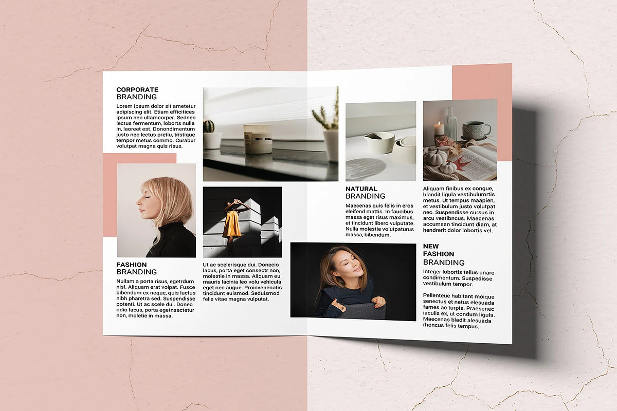 Creative Minimal Bifold Brochure, a Brochure Template by retrographix (Photo 2 of 4)