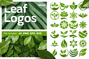 Leaf Logo Template Bundle, an Illustration by Tekuni (Thumbnail 1 of 10)