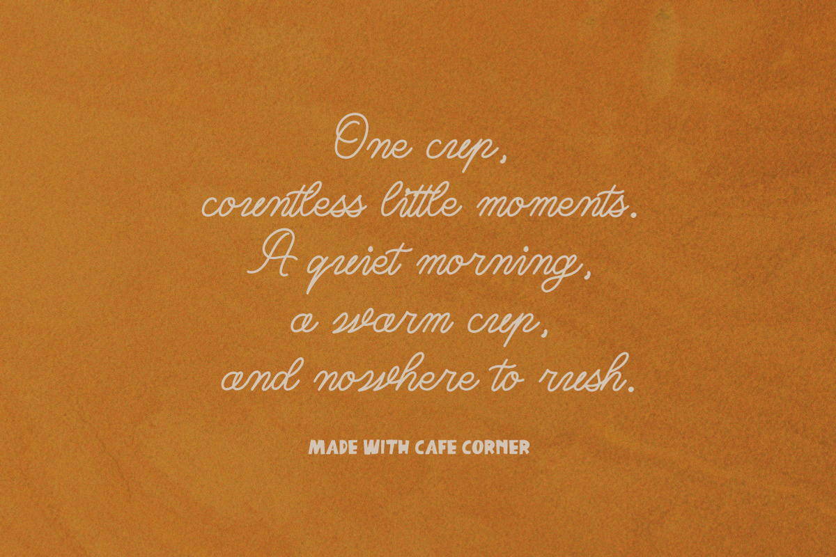 Cafe Corner Retro Display Font Duo, a Handwritten Font by Littlehand (Photo 5 of 9)