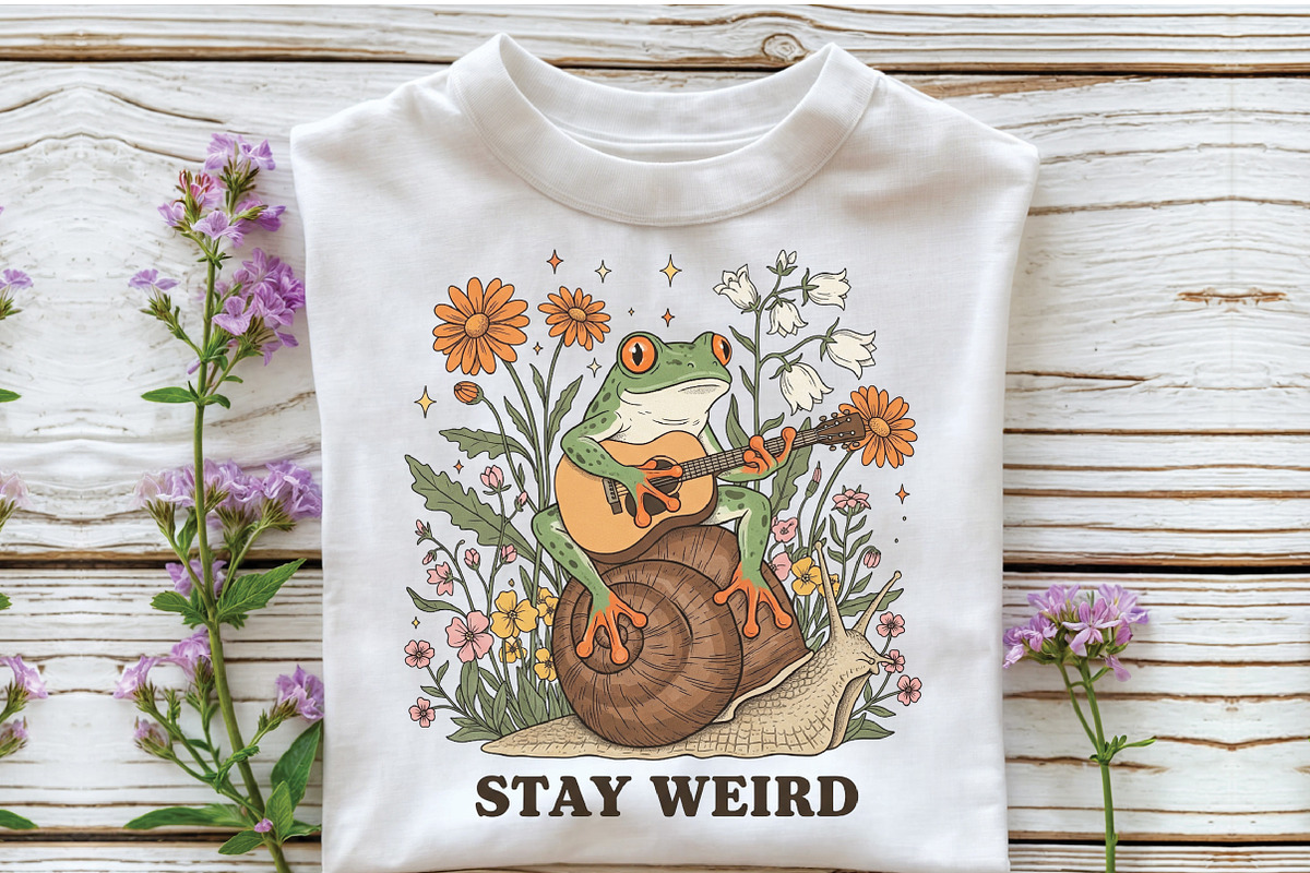 stay weird, witchy frog, gothic frog, an Illustration by Craft Nest (Photo 4 of 7)
