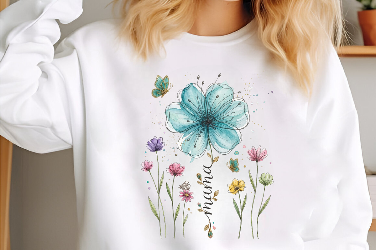 Boho Floral Mama T-shirt Design PNG, an Illustration by designcity5 (Photo 3 of 4)