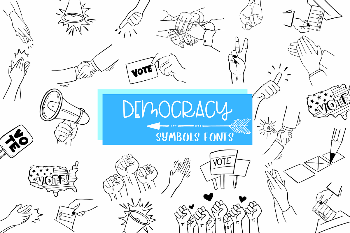 Democracy | Symbols Fonts preview 2