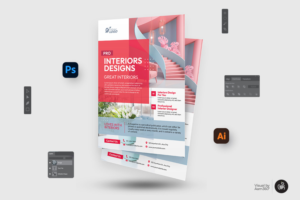 Real Estate Flyer Template, a Flyer Template by Aam360 (Photo 2 of 3)