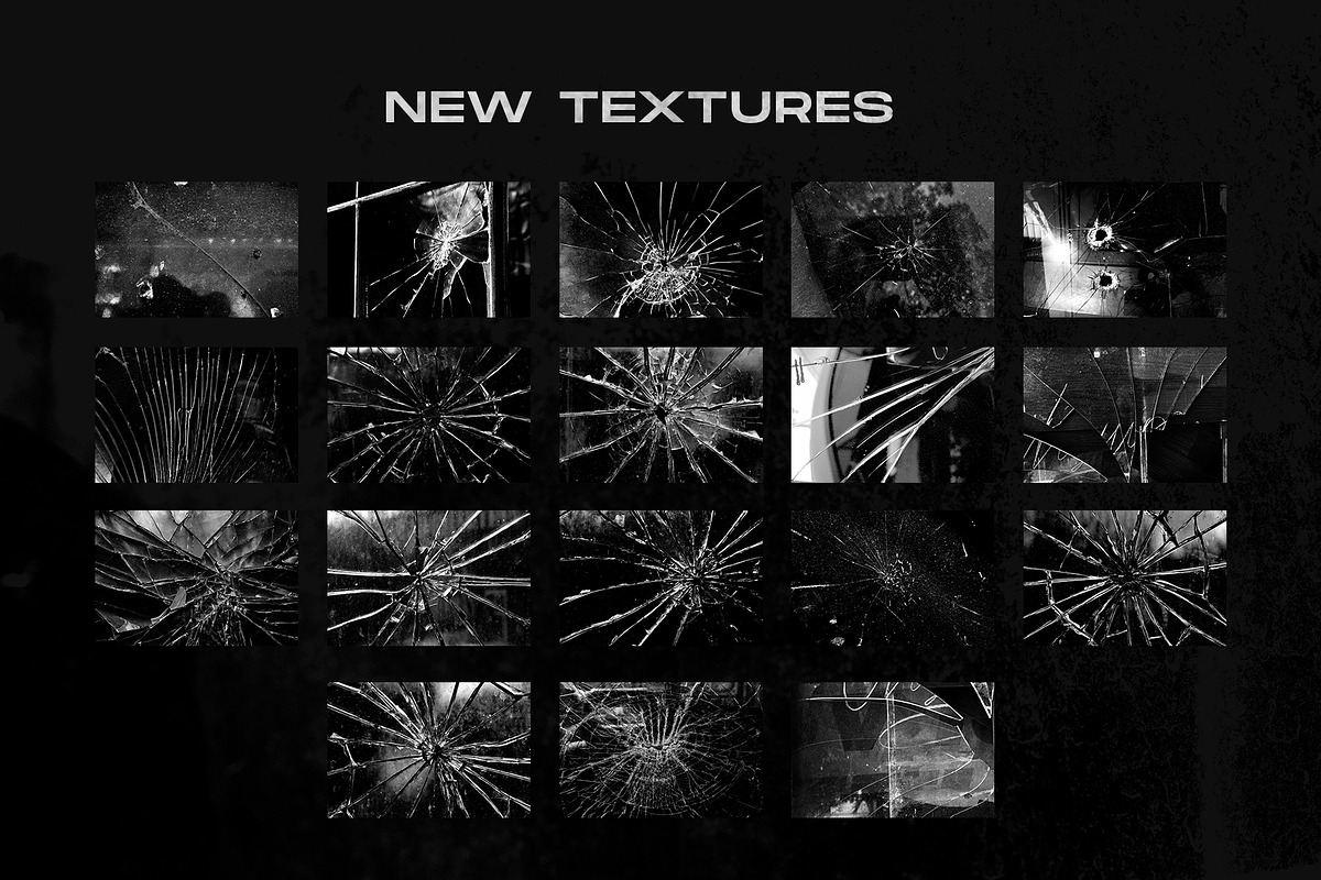 Broken Glass textures + brushes, a Texture Graphic by Visual Fear (Photo 7 of 11)